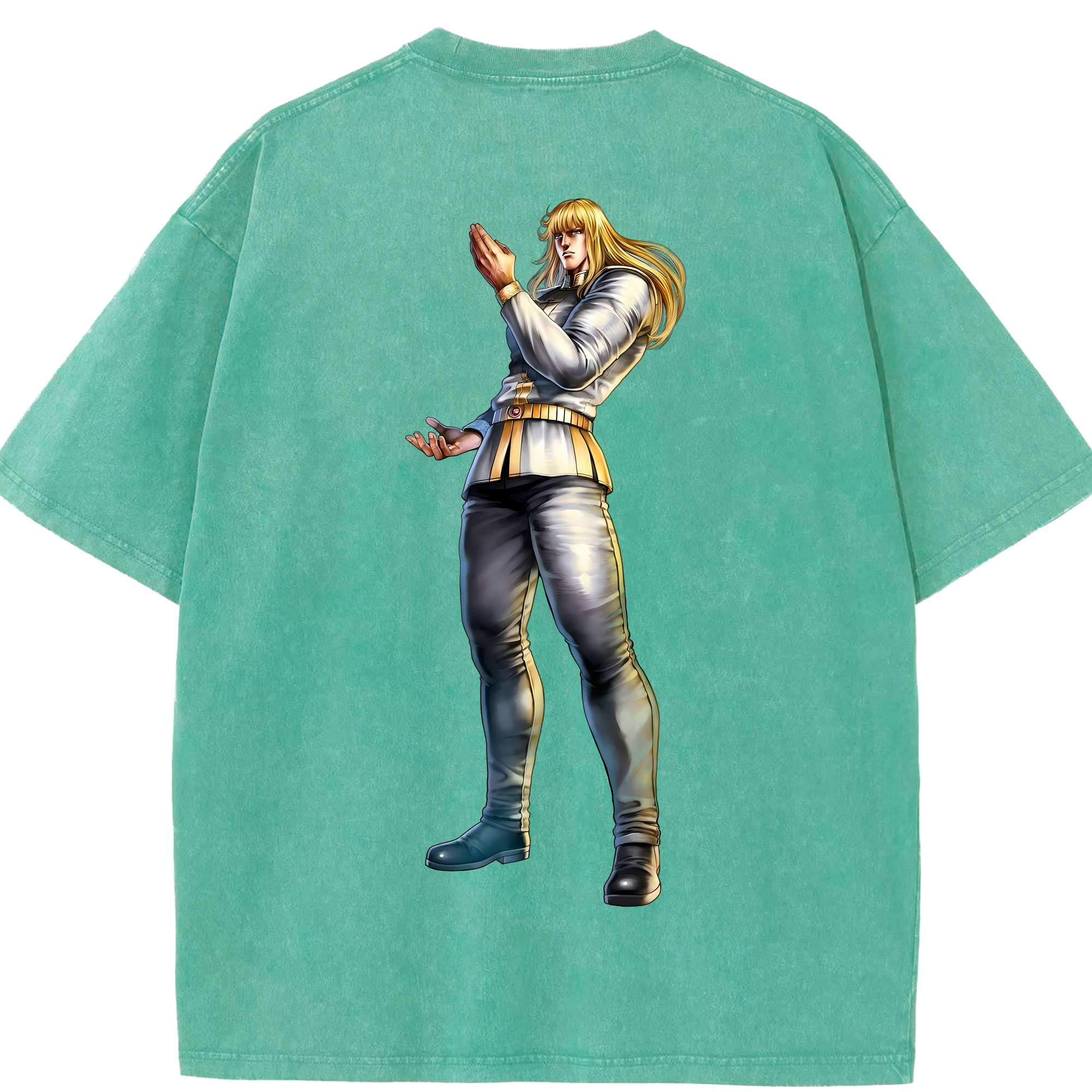 （画像用） 北斗の拳 Fist of the North Star 綿100% ヴィンテージ風 半袖Tシャツ（背面プリント）